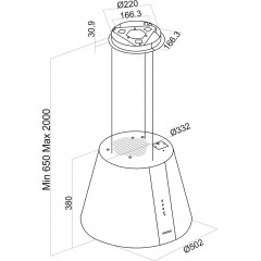 Davoline Pure Plus Απορροφητήρας Νησίδα 50cm Λευκός Davoline Pure Plus Απορροφητήρας Νησίδα 50cm Λευκός
